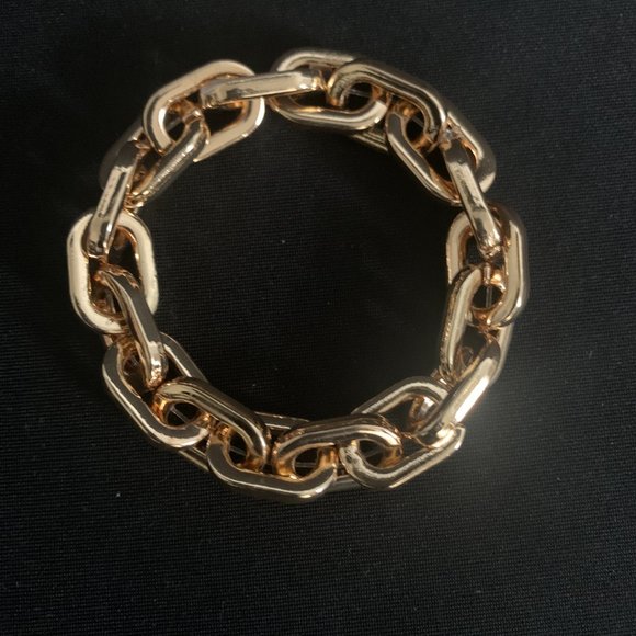 Gold Plated Bold Chain Link Bracelet free gift with purchase - Picture 1 of 4